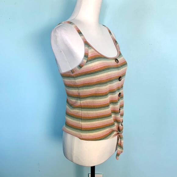 American Eagle Outfitters Tie Front Striped Tank Top Size Small - Picture 5 of 7